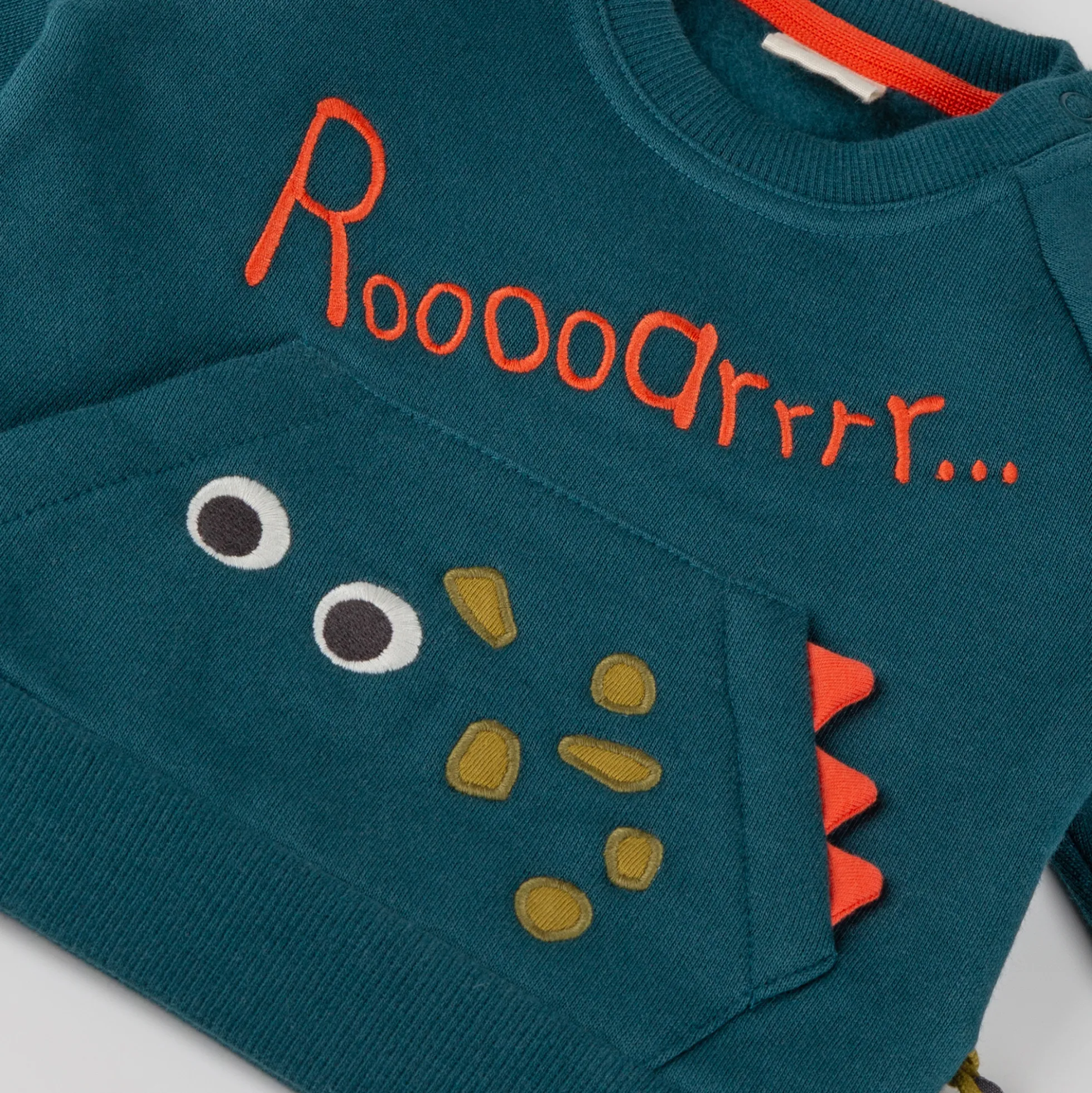 Baby Sweatshirt Roar mit Fronttasche, Dino Fun