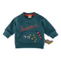 Baby Sweatshirt Roar mit Fronttasche, Dino Fun