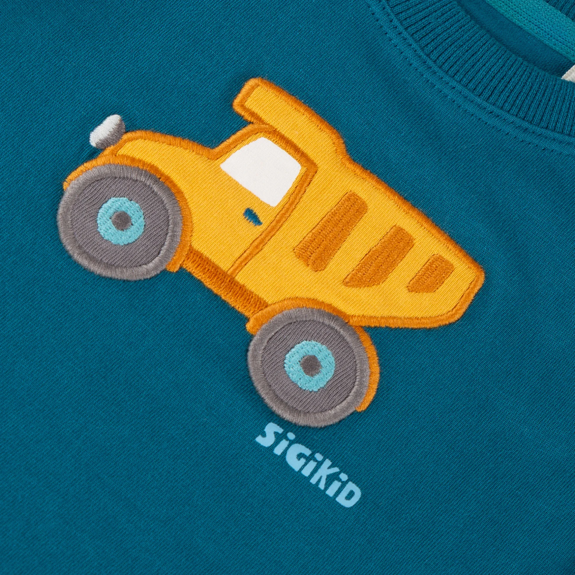 Baby T-Shirt Fahrzeuge, blaugrün