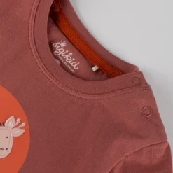Baby T-Shirt Giraffe, rotbraun
