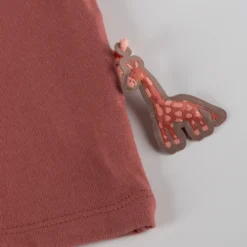 Baby T-Shirt Giraffe, rotbraun