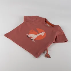 Baby T-Shirt Giraffe, rotbraun