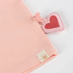 Baby T-Shirt mit Vögelchen Stickerei, rosa
