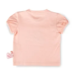 Baby T-Shirt mit Vögelchen Stickerei, rosa