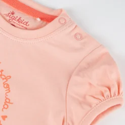 Baby T-Shirt mit Vögelchen Stickerei, rosa