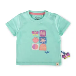 Baby T-Shirt Schmetterling, türkis, Summer Vibes