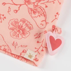 Baby T-Shirt Vögelchen Print mit Herzchen, rosa