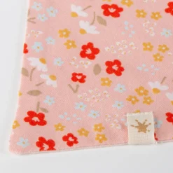 Baby Wendehalstuch Blümchen Print, rosa