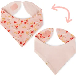 Baby Wendehalstuch Blümchen Print, rosa