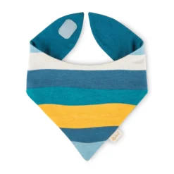 Baby Wendehalstuch Fahrzeuge, blaugrün/gestreift