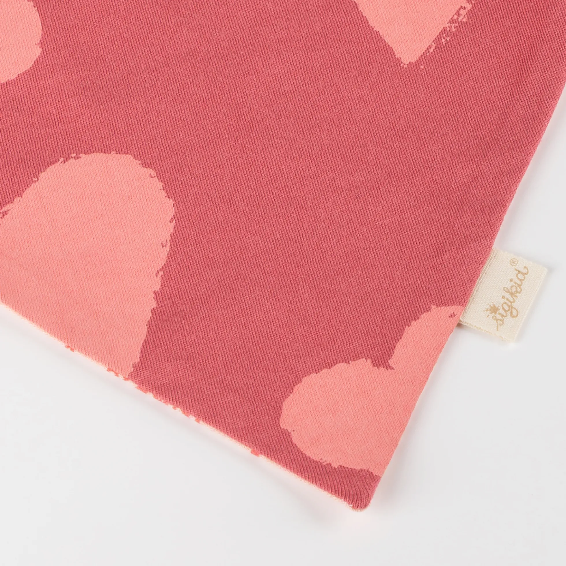 Baby Wendehalstuch Vögelchen und Herzchen Print, rosa
