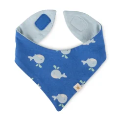 Baby Wendehalstuch Wal Print, blau
