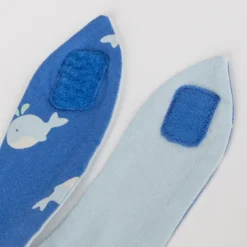 Baby Wendehalstuch Wal Print, blau