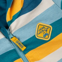 Baby Wendejacke Fahrzeuge, gestreift/uni grün