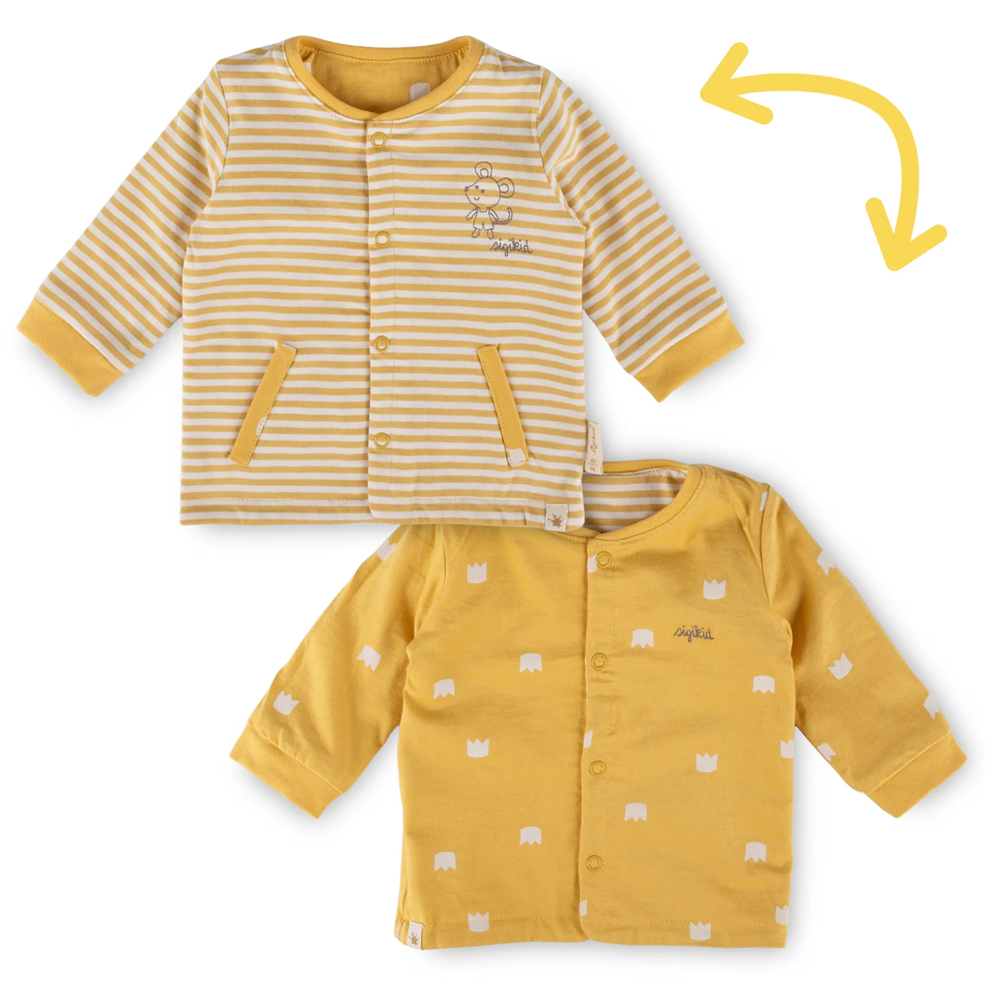 Baby Wendejacke Mäuschen, gelb