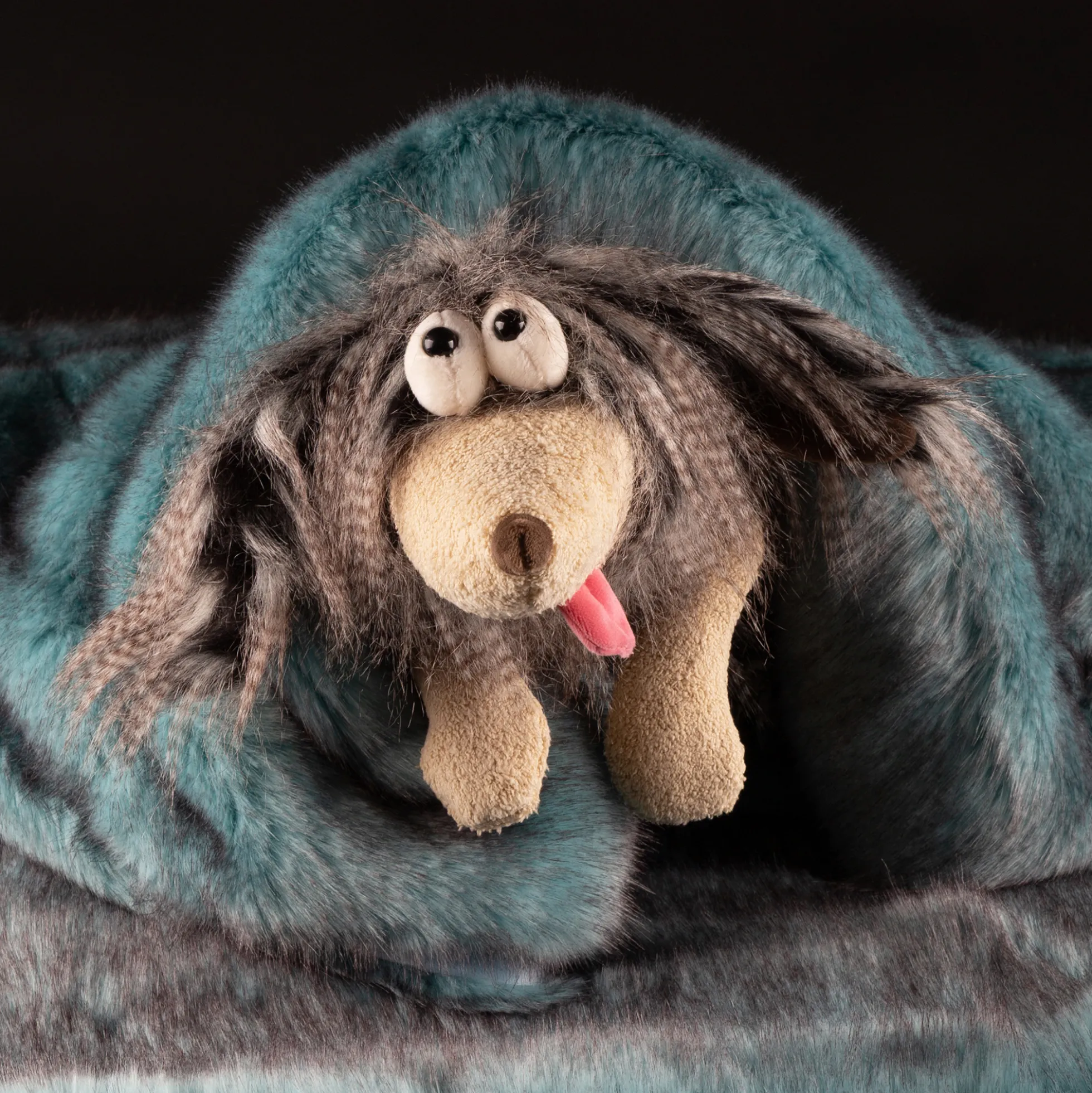 Beasts Plüsch Kuscheldecke, türkisblau