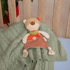 Bio Baby Schnuffeltuch Bär, Green