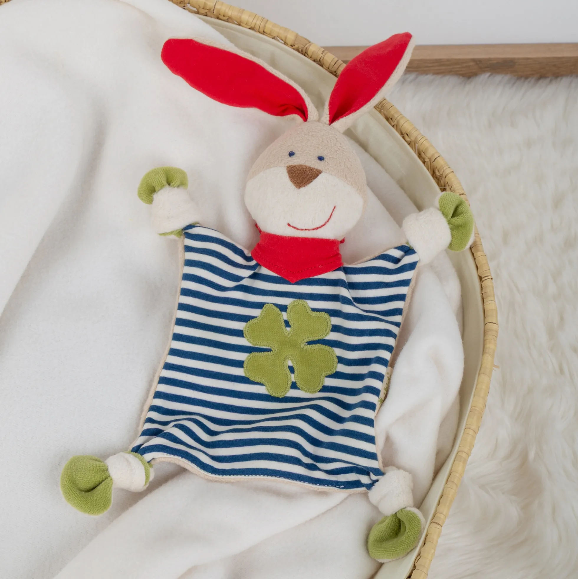 Bio Baby Schnuffeltuch Hase, Green