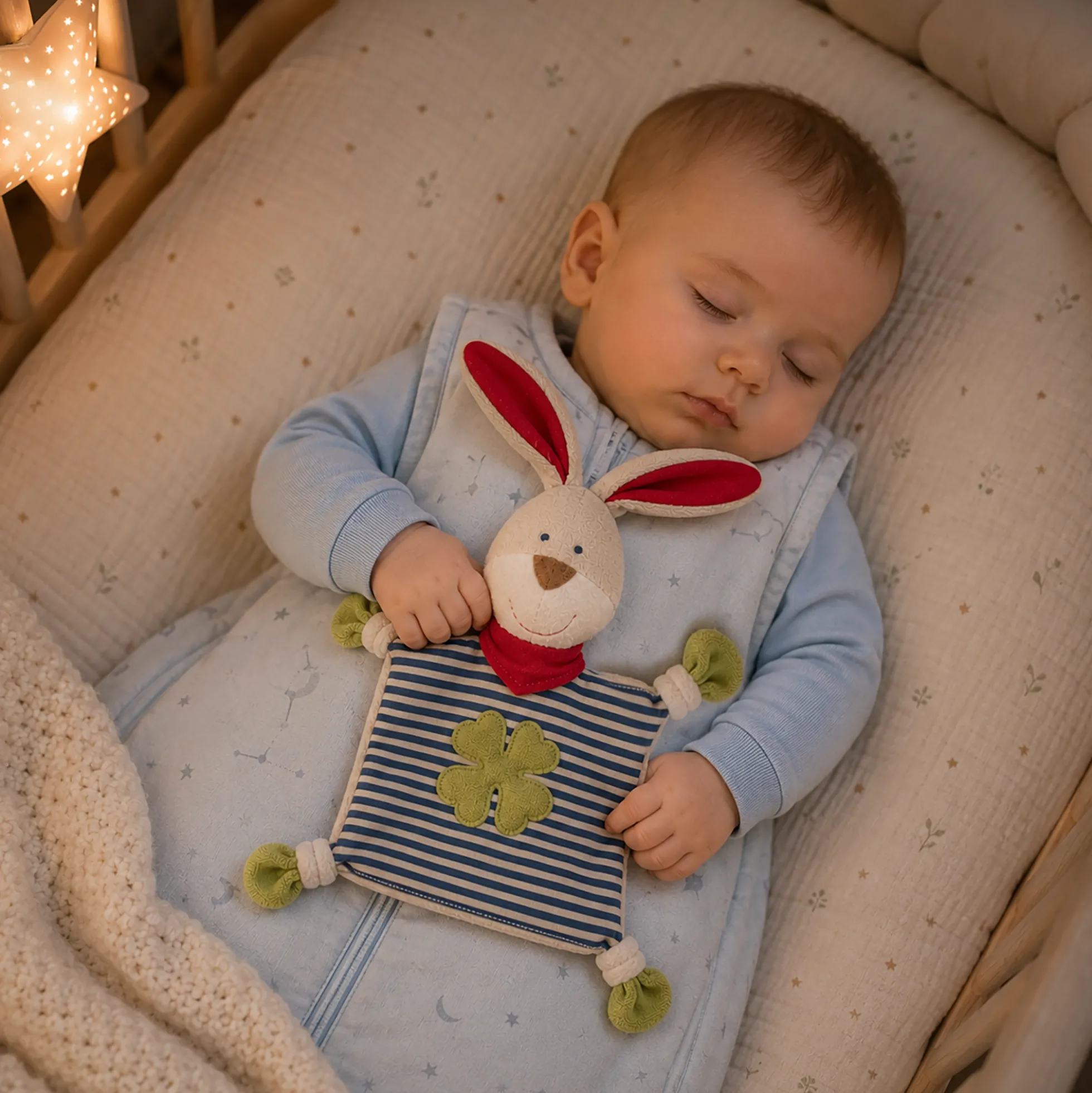 Bio Baby Schnuffeltuch Hase, Green