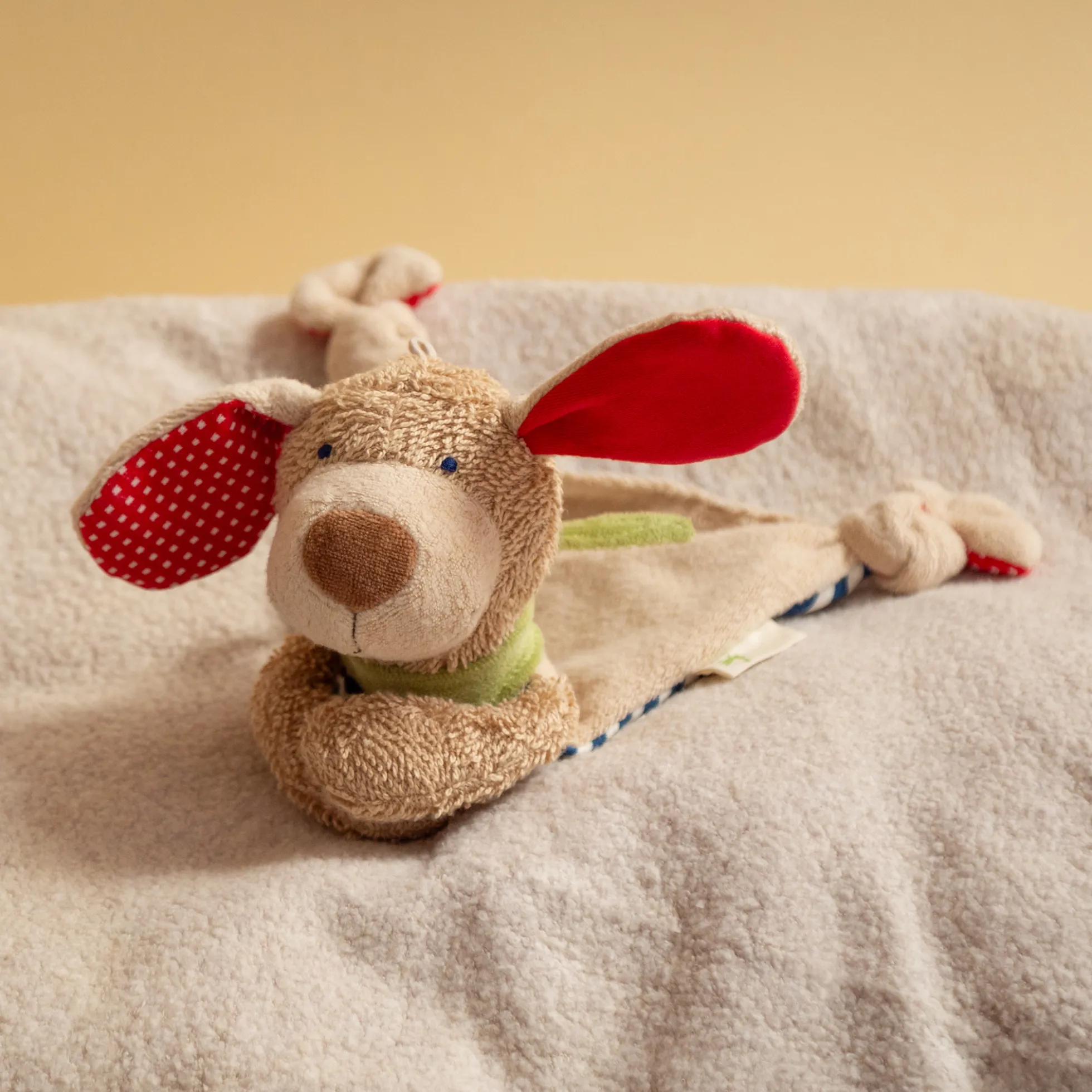 Bio Baby Schnuffeltuch Hund, Green