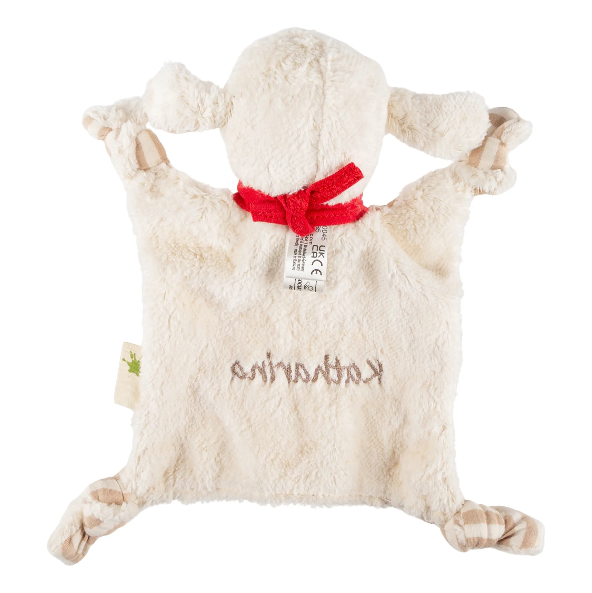 Bio Baby Schnuffeltuch Schaf mit Namen, Green