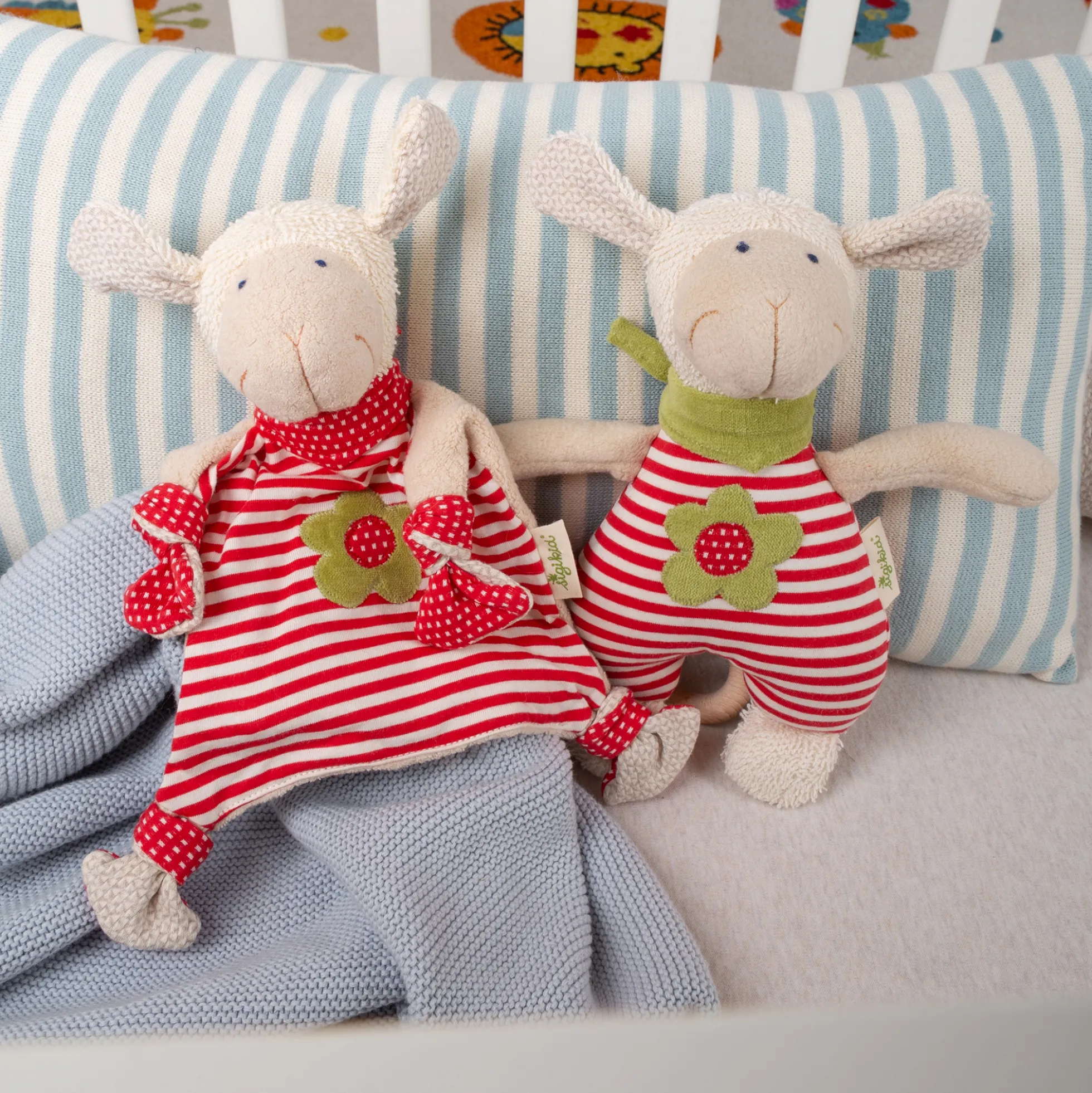Bio Baby Schnuffeltuch Schaf, Green