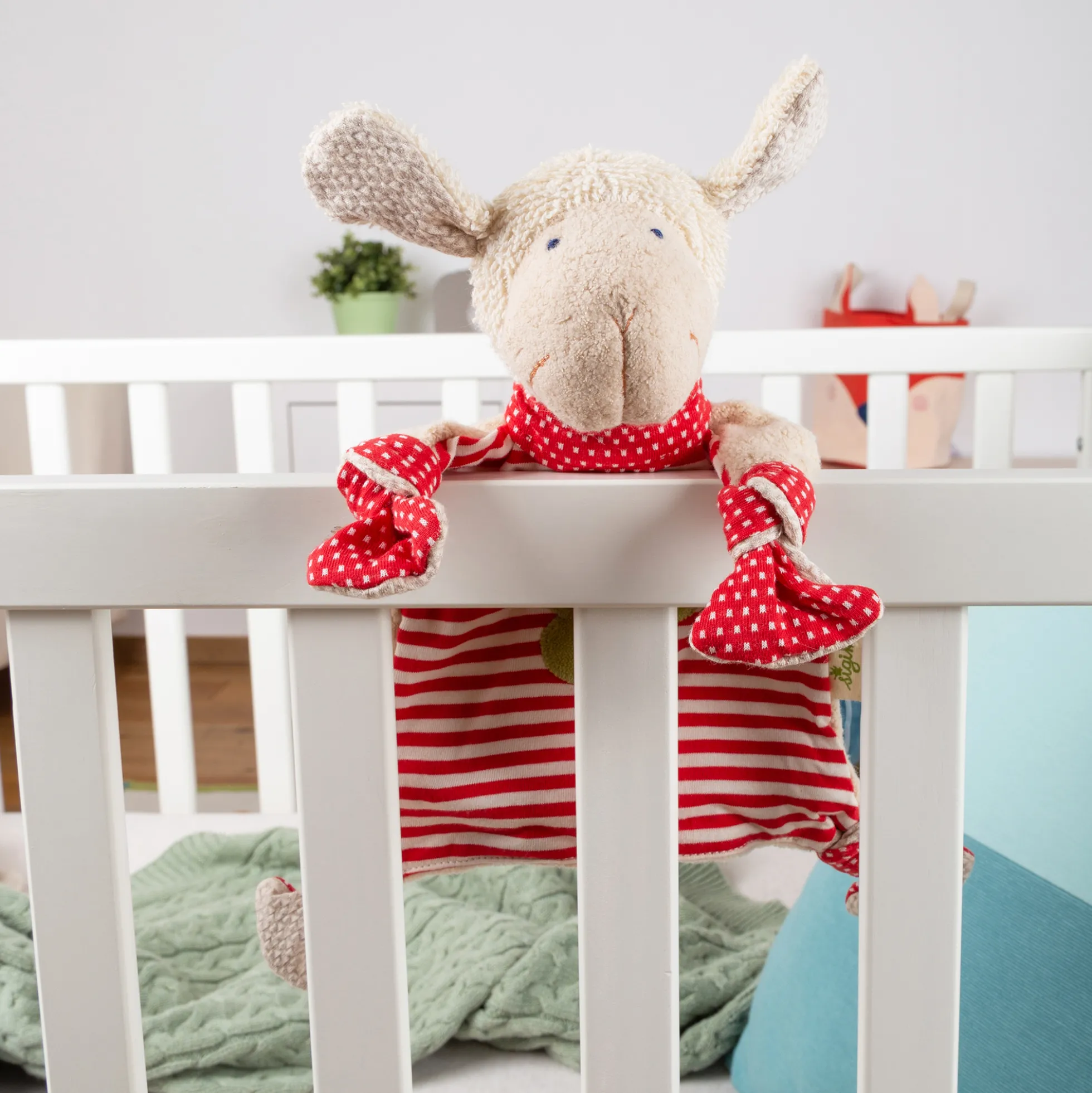 Bio Baby Schnuffeltuch Schaf, Green