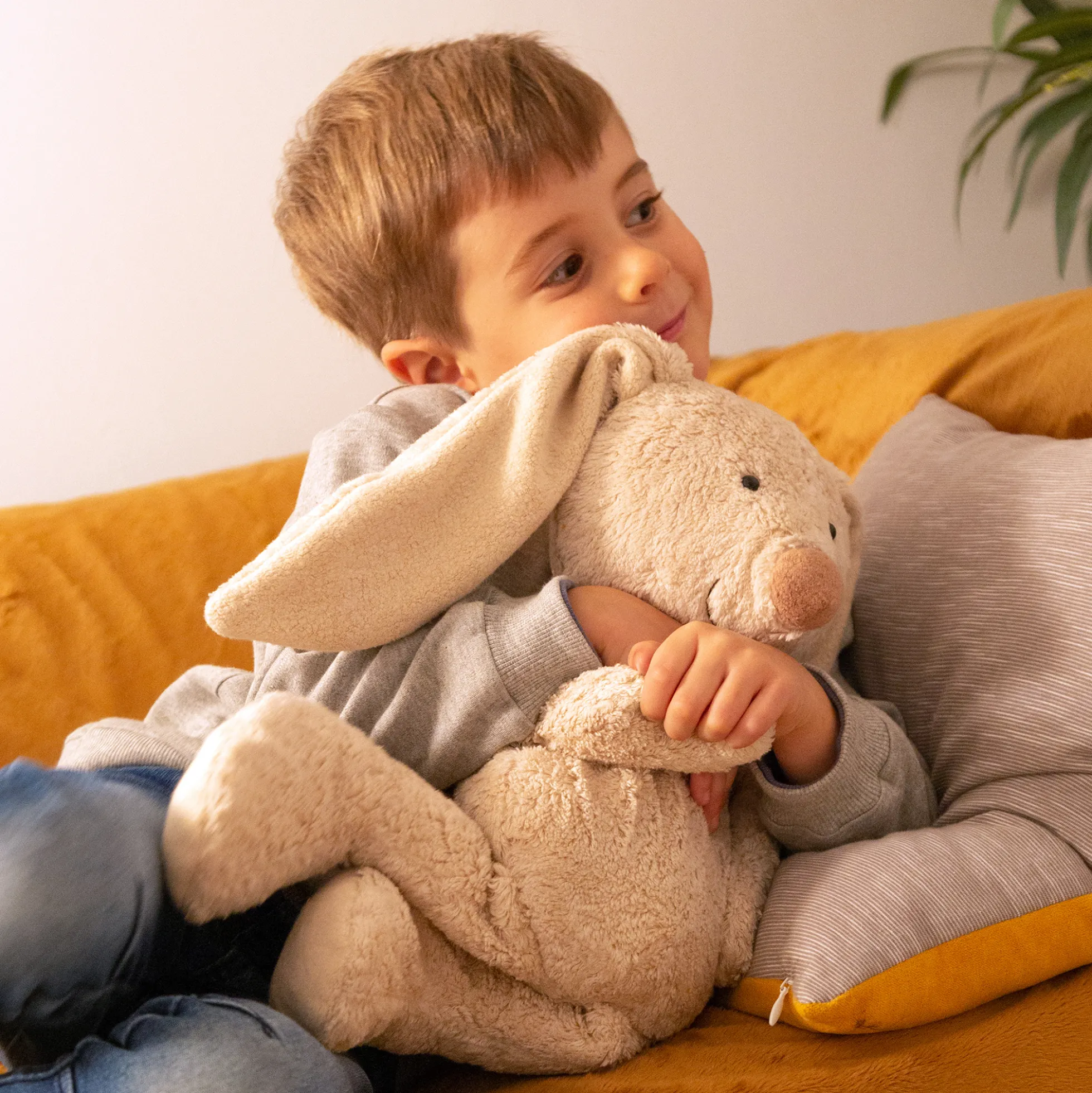 Bio Kuscheltier Hase, groß, Green