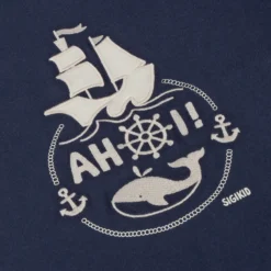 Blaues Kinder T-Shirt Segelschiff