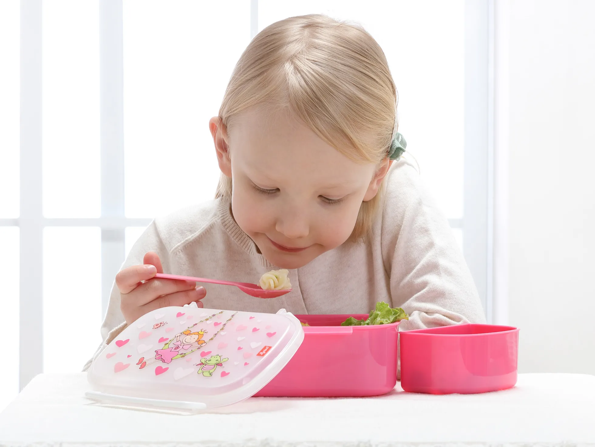 Brotzeitbox für Mädchen in rosa mit Pinky Queeny