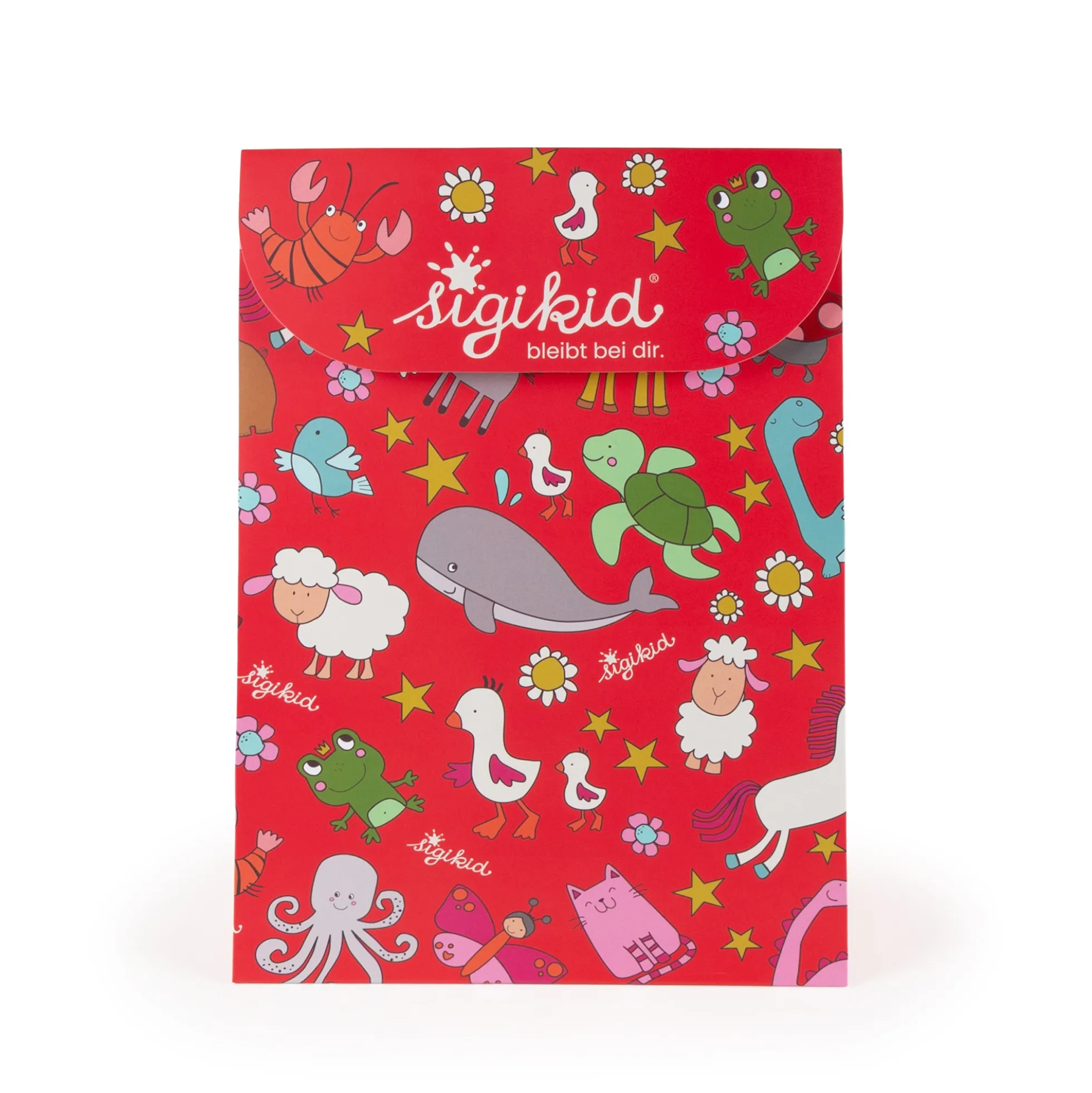 Bunte Geschenktasche sigikid bleibt bei dir, kaschiert