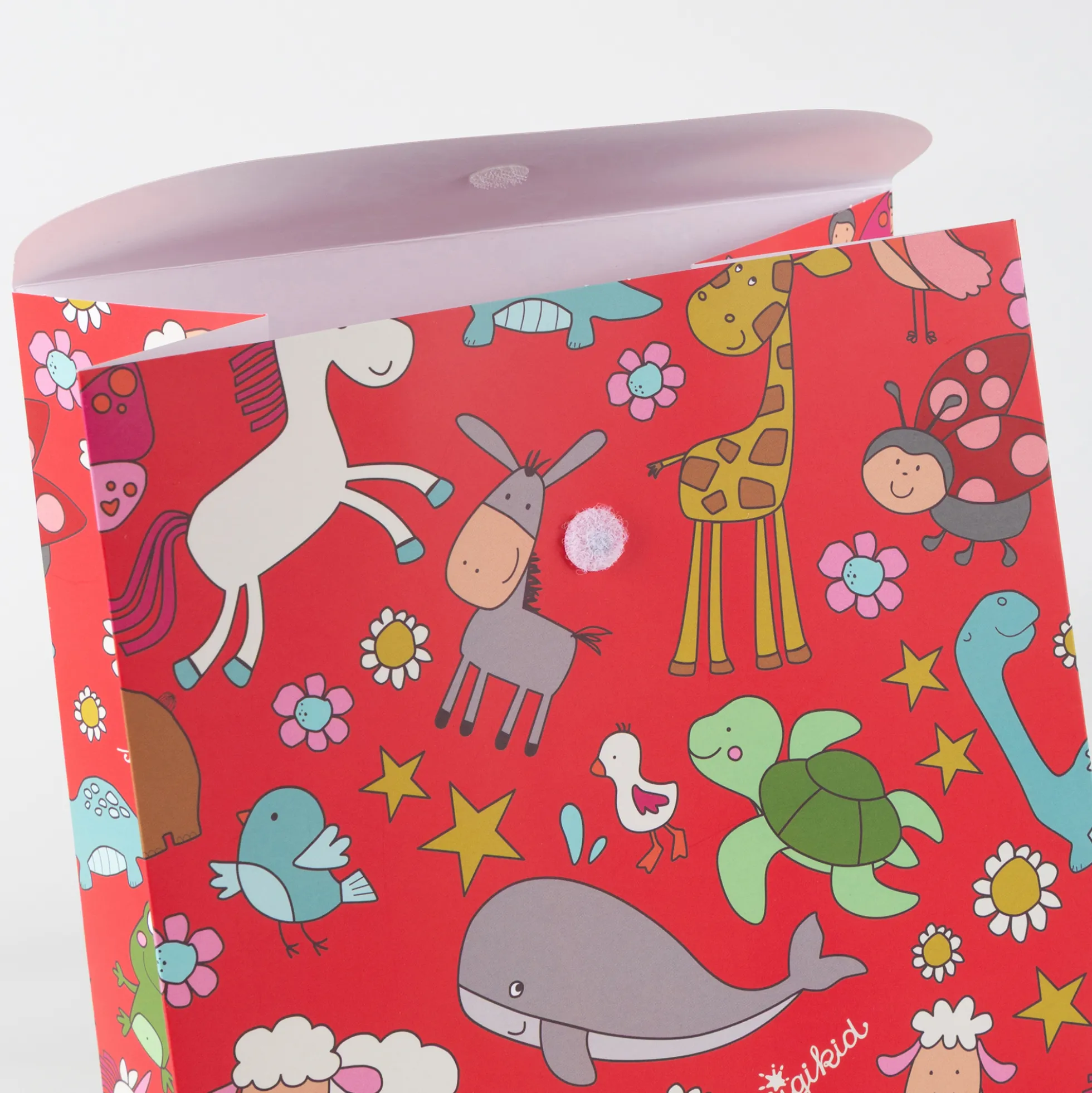 Bunte Geschenktasche sigikid bleibt bei dir, kaschiert