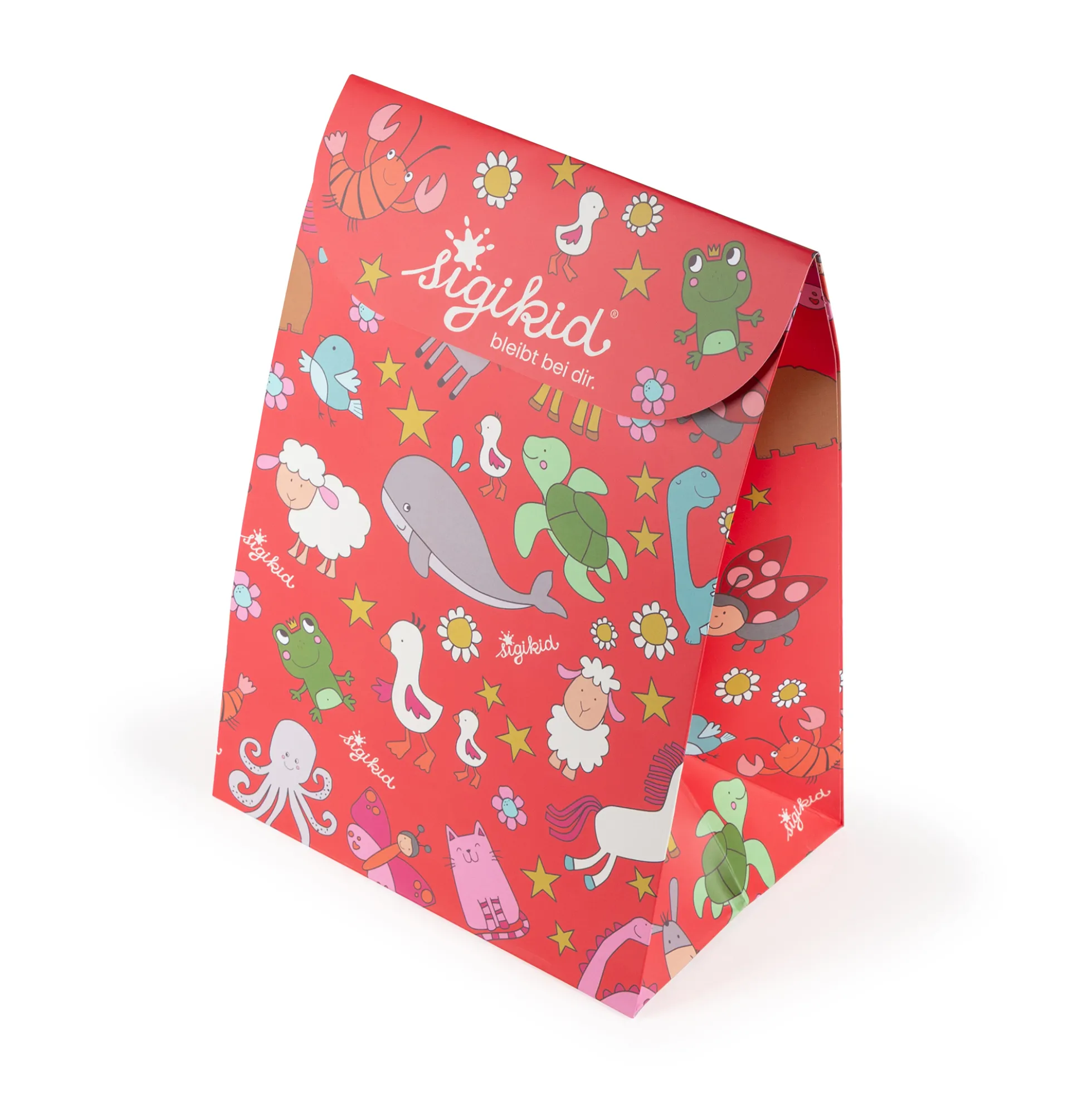 Bunte Geschenktasche sigikid bleibt bei dir, kaschiert