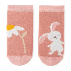 3er Baby Sockenset Häschen, rosa