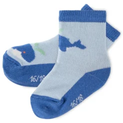 3er Baby Sockenset Wal, blau