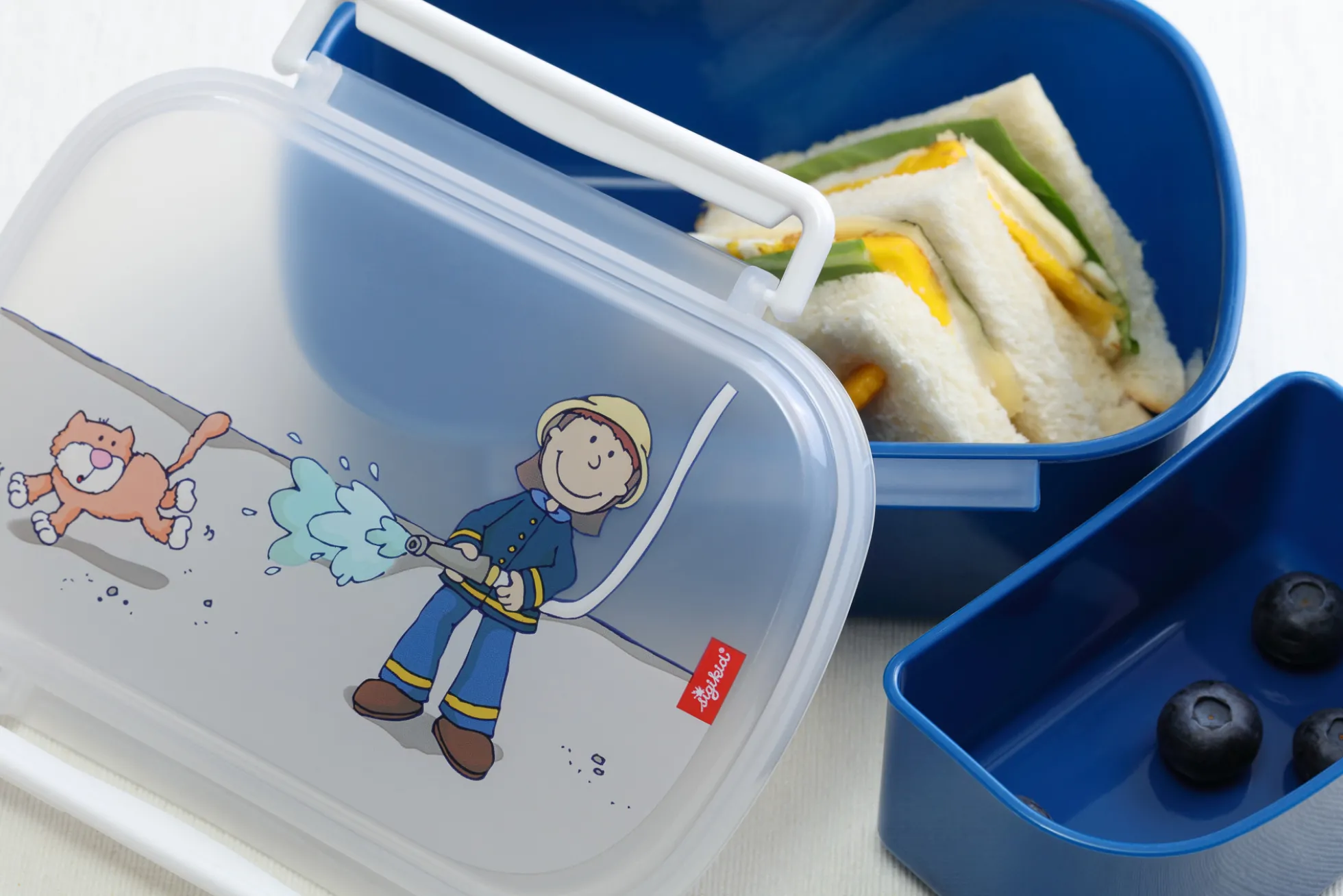 Kinder Brotzeitbox für Jungen, Frido Firefighter