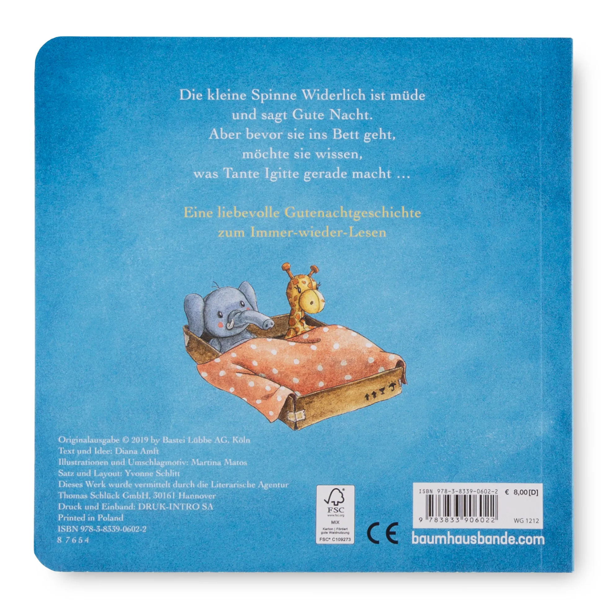 Kinderbuch Die kleine Spinne Widerlich sagt Gute Nacht - Pappbilderbuch