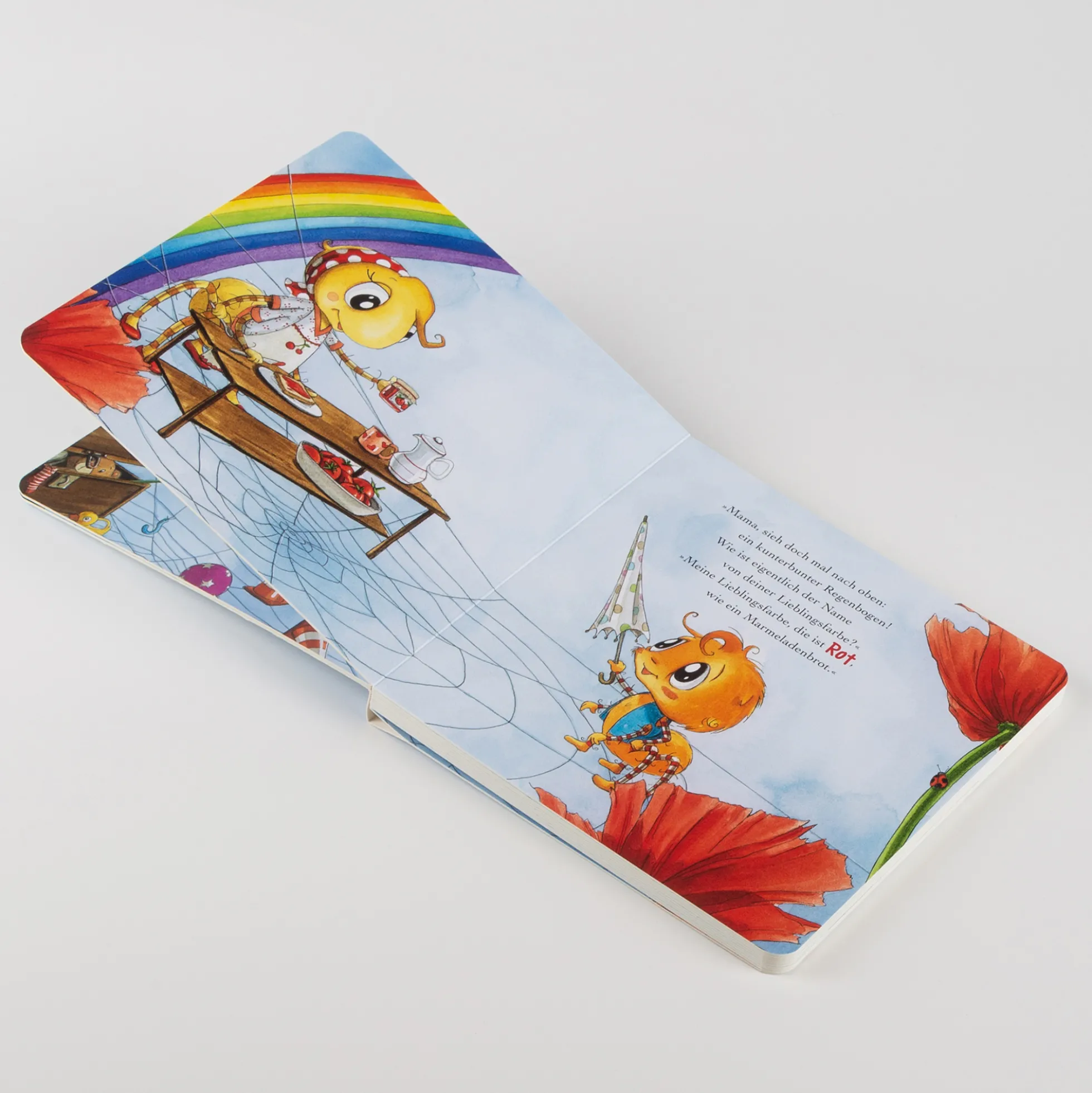 Kinderbuch Die kleine Spinne Widerlich und die Regenbogenfarben - Pappbilderbuch