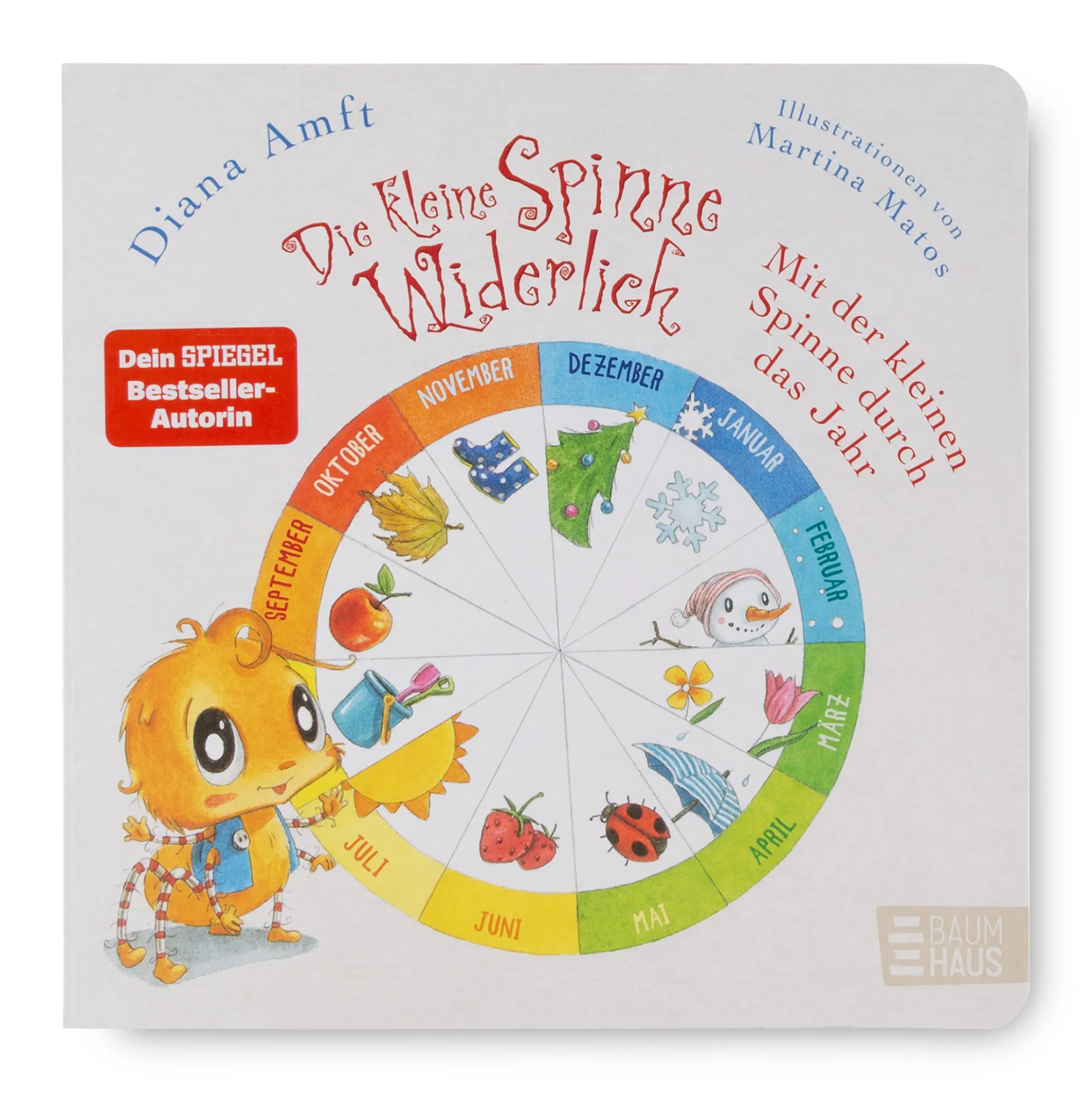 Kinderbuch Mit der kleinen Spinne Widerlich durch das Jahr - Pappbilderbuch