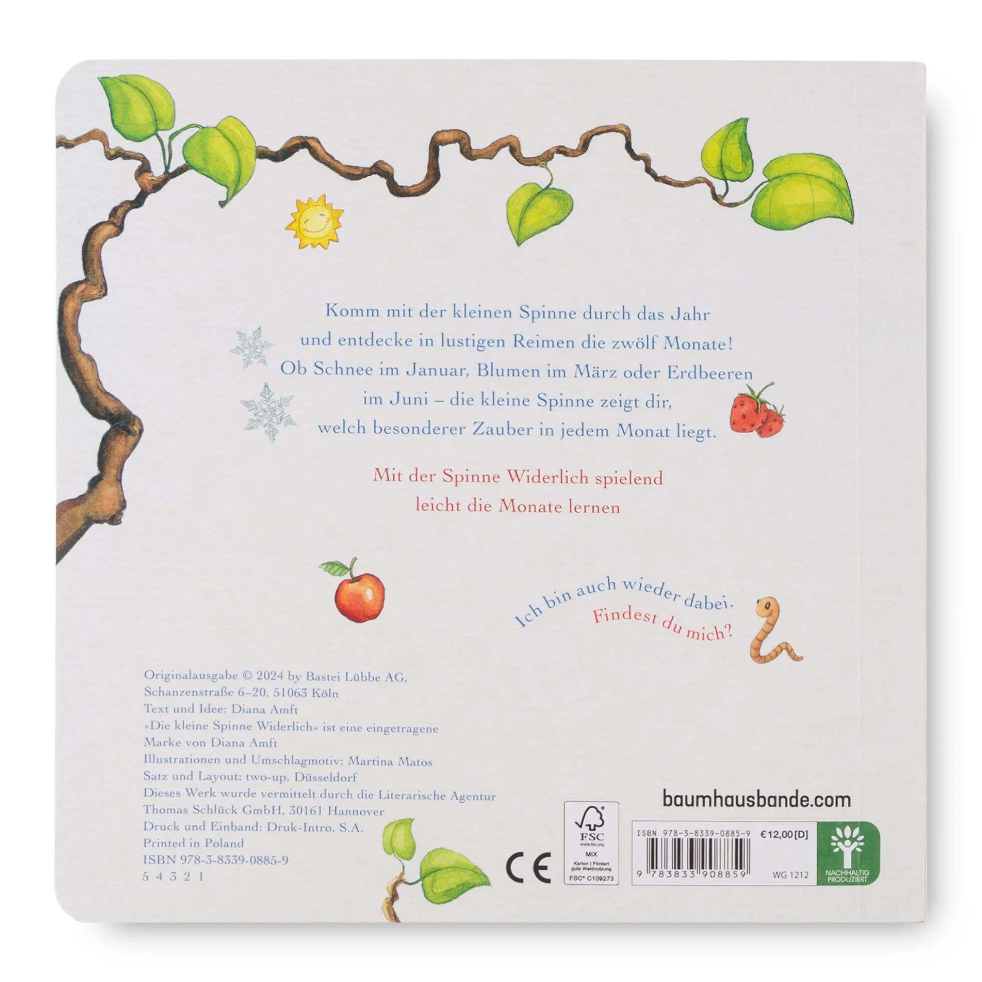 Kinderbuch Mit der kleinen Spinne Widerlich durch das Jahr - Pappbilderbuch