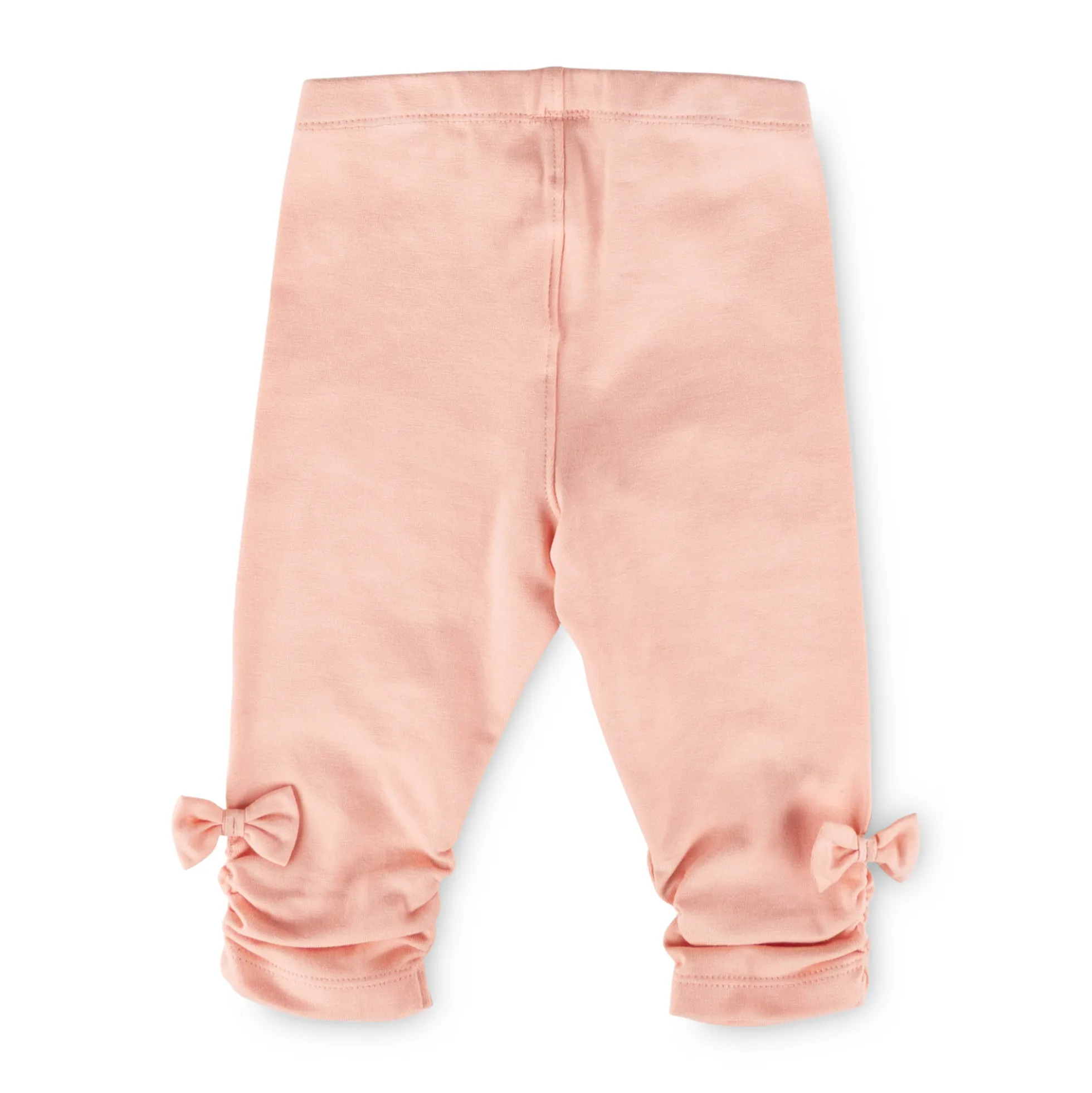 Kinder Capri-Leggings seitlich gerafft, rosa