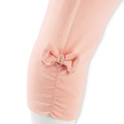 Kinder Capri-Leggings seitlich gerafft, rosa