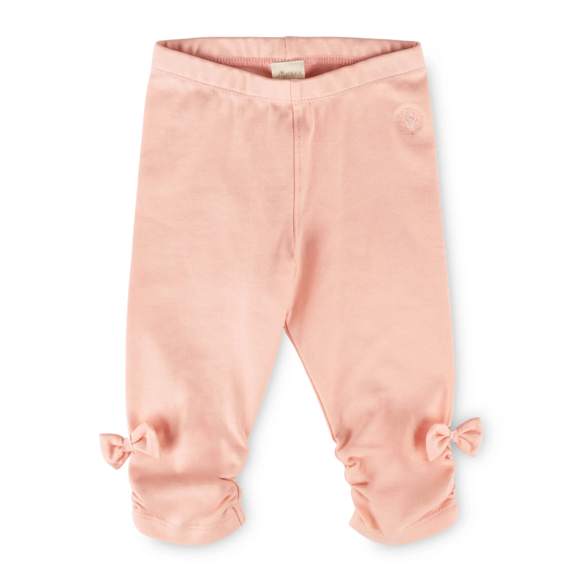 Kinder Capri-Leggings seitlich gerafft, rosa