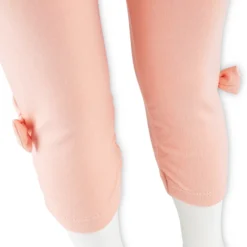 Kinder Capri-Leggings seitlich gerafft, rosa