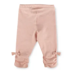 Kinder Capri Leggings seitlich gerafft, rosa