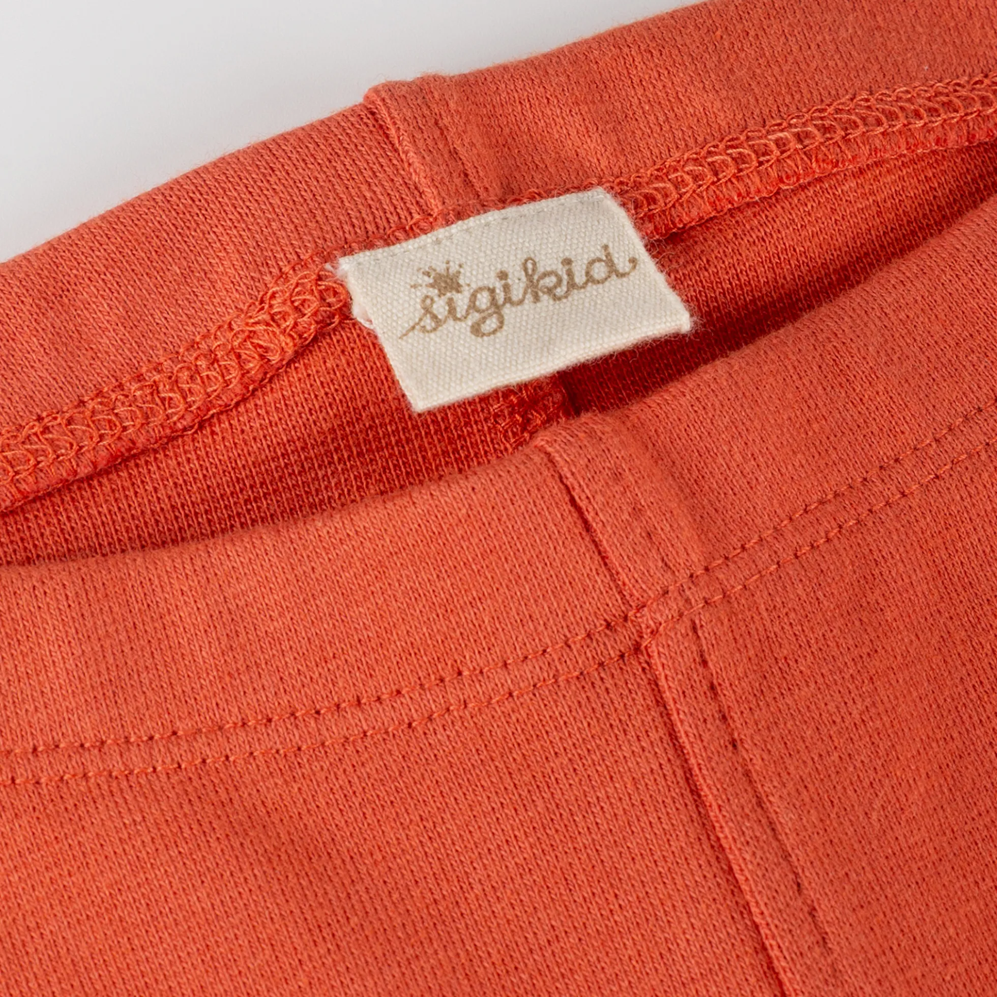 Kinder Capri Leggings seitlich gerafft, orange