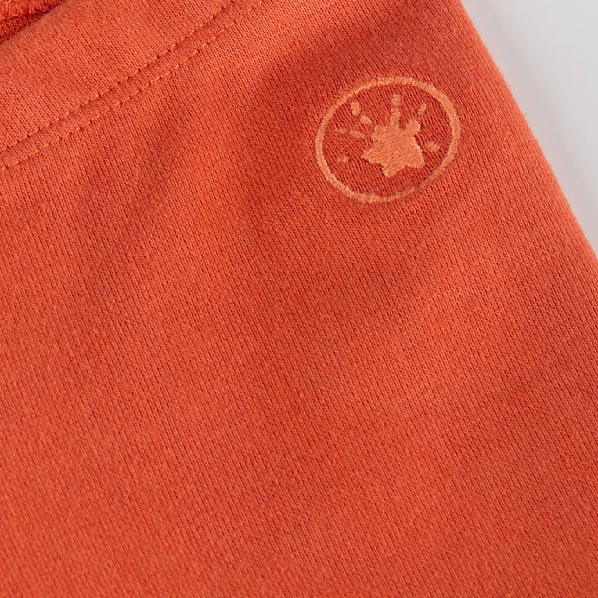Kinder Capri Leggings seitlich gerafft, orange