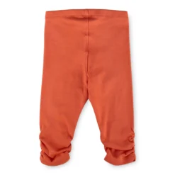 Kinder Capri Leggings seitlich gerafft, orange