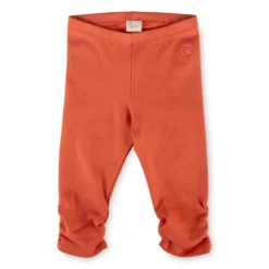 Kinder Capri Leggings seitlich gerafft, orange