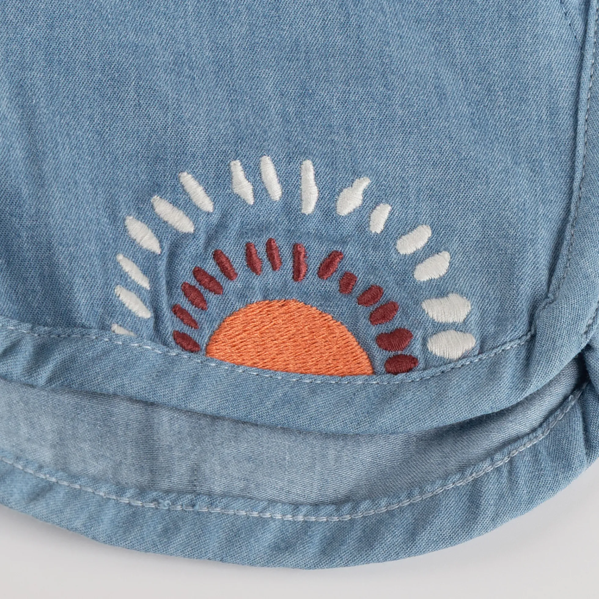 Kinder Chambray Shorts Savanne, hellblau